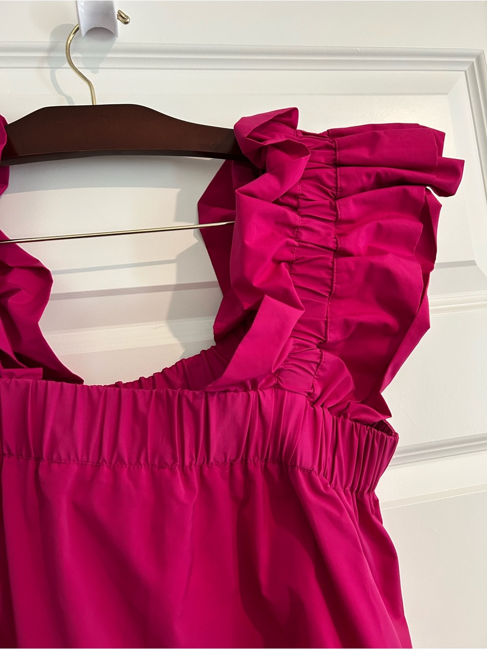 Inclan Studio Ruffle Top Pink Size L - Picture 8 of 11